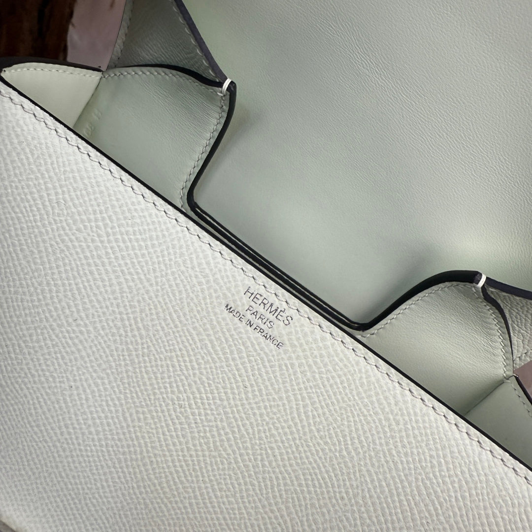 Hermès Della Cavalleria Mini Bag Light Blue Epsom Calfskin Silver Hardware