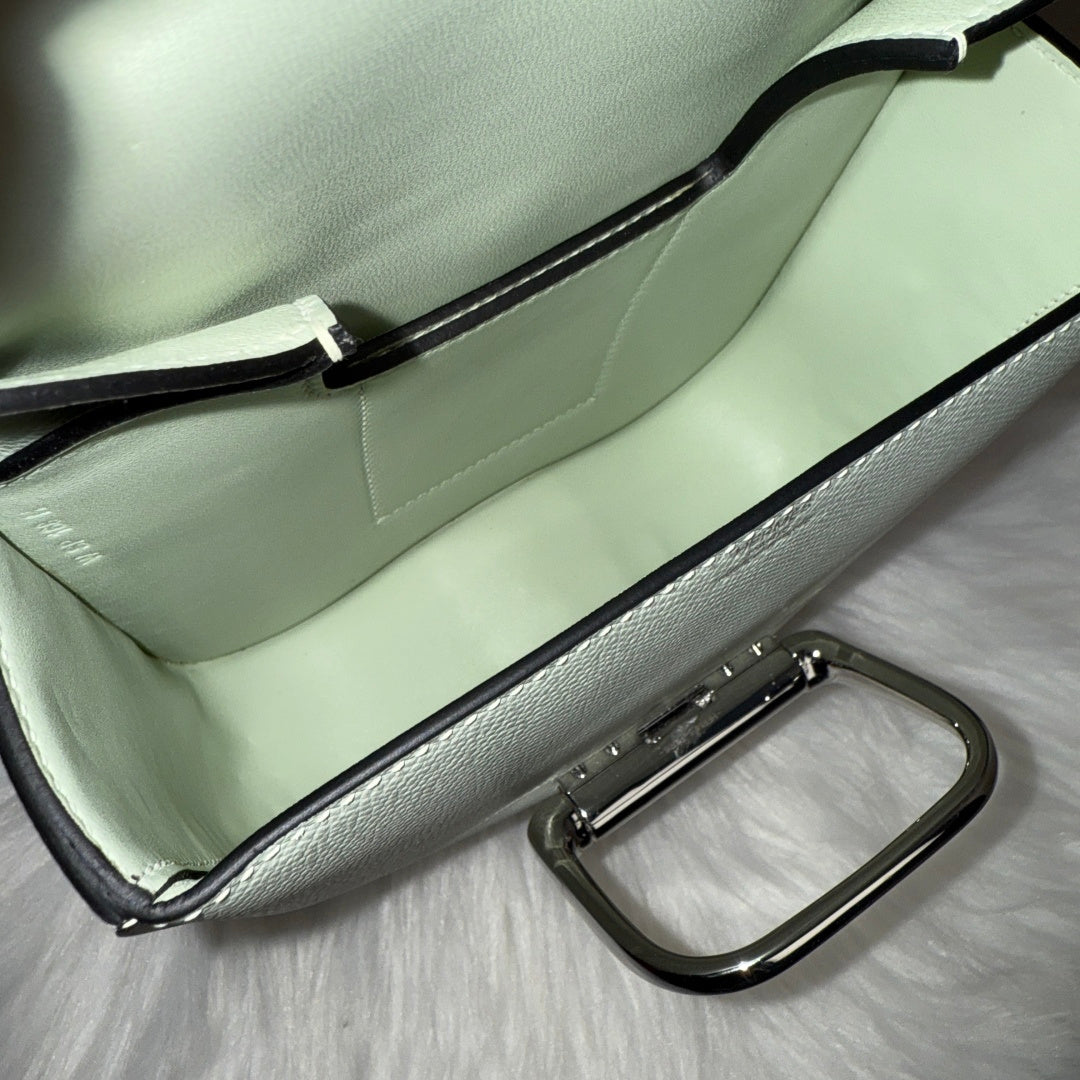 Hermès Della Cavalleria Mini Bag Light Blue Epsom Calfskin Silver Hardware