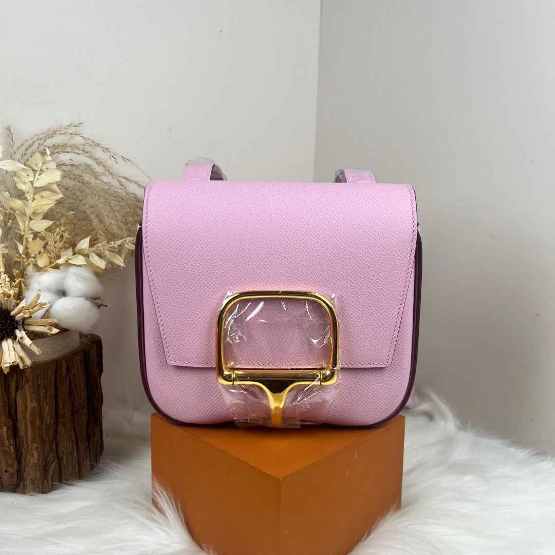 Hermès Della Cavalleria Mini Bag Pink Epsom Calfskin Gold Hardware