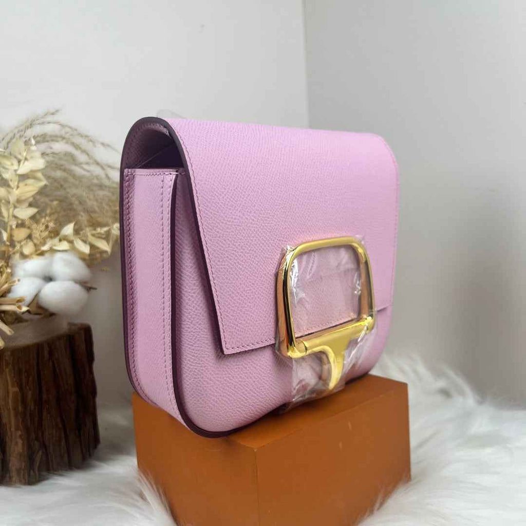 Hermès Della Cavalleria Mini Bag Pink Epsom Calfskin Gold Hardware