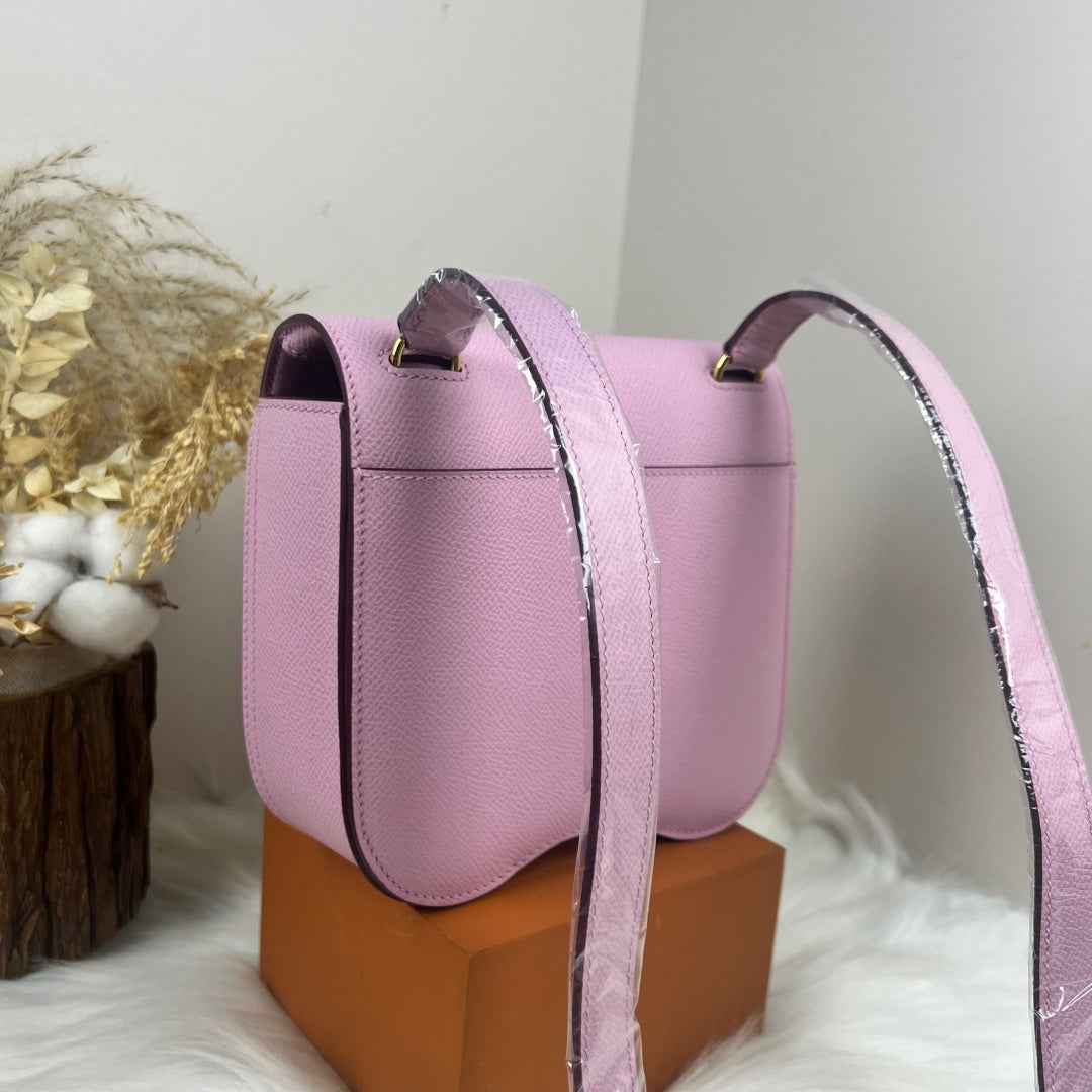 Hermès Della Cavalleria Mini Bag Pink Epsom Calfskin Gold Hardware