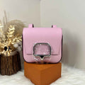 Hermès Della Cavalleria Mini Bag Pink Epsom Calfskin Silver Hardware