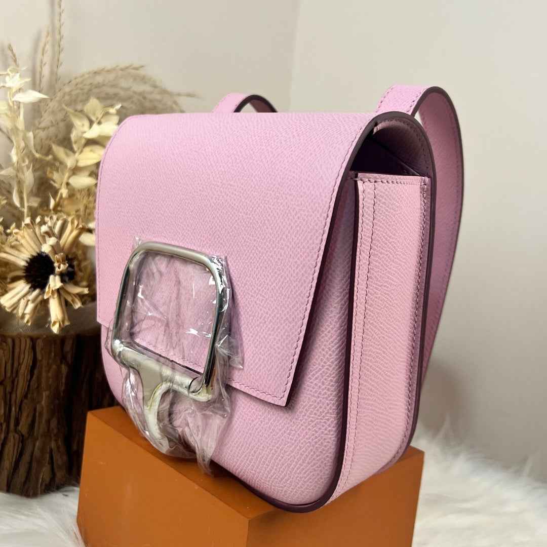Hermès Della Cavalleria Mini Bag Pink Epsom Calfskin Silver Hardware