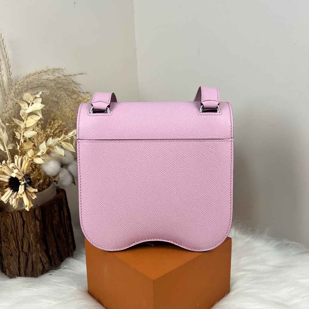 Hermès Della Cavalleria Mini Bag Pink Epsom Calfskin Silver Hardware