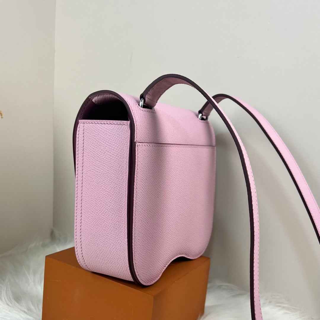 Hermès Della Cavalleria Mini Bag Pink Epsom Calfskin Silver Hardware