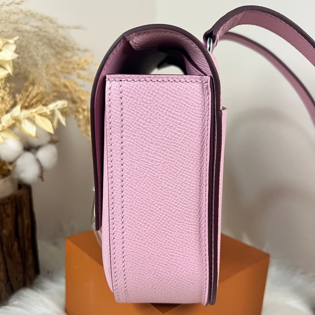 Hermès Della Cavalleria Mini Bag Pink Epsom Calfskin Silver Hardware