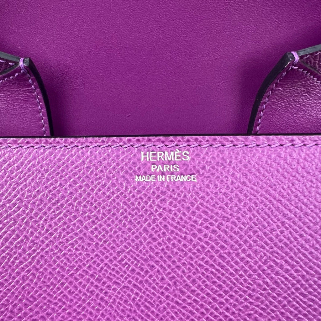 Hermès Della Cavalleria Mini Bag Purple Epsom Calfskin Silver Hardware