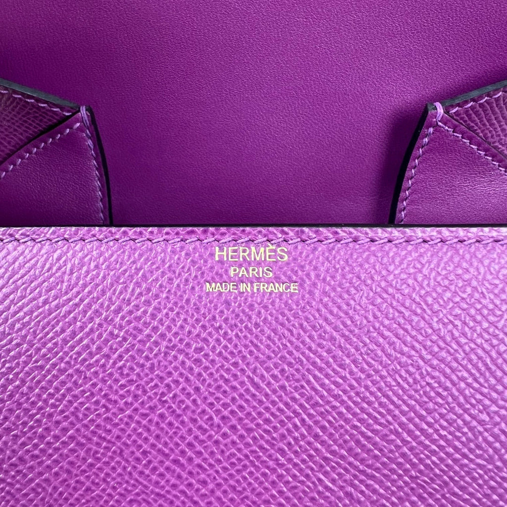 Hermès Della Cavalleria Mini Bag Purple Epsom Calfskin Gold Hardware