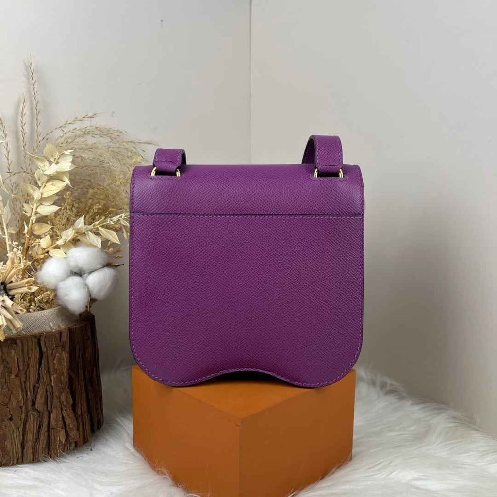 Hermès Della Cavalleria Mini Bag Purple Epsom Calfskin Gold Hardware