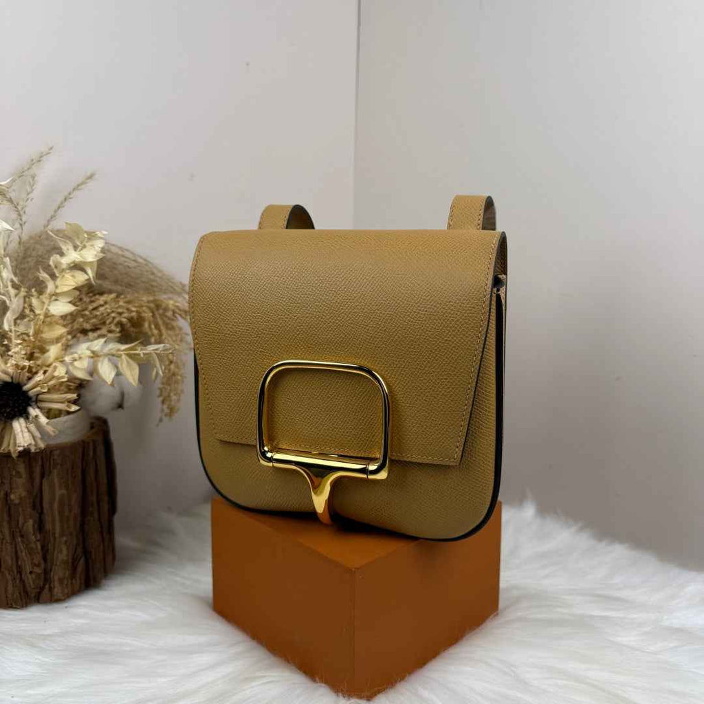Hermès Della Cavalleria Mini Bag Apricot Epsom Calfskin Gold Hardware