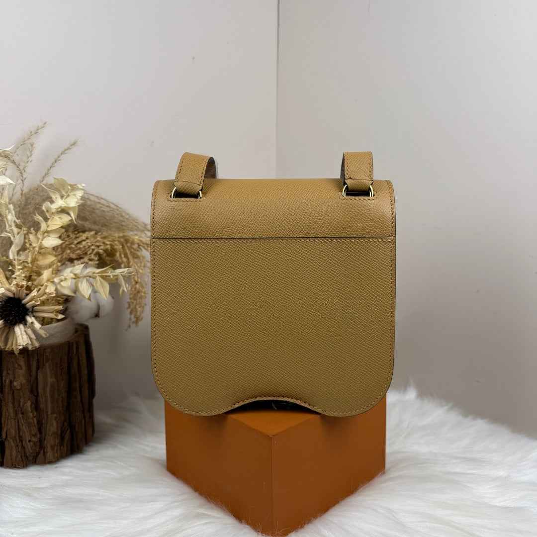 Hermès Della Cavalleria Mini Bag Apricot Epsom Calfskin Gold Hardware