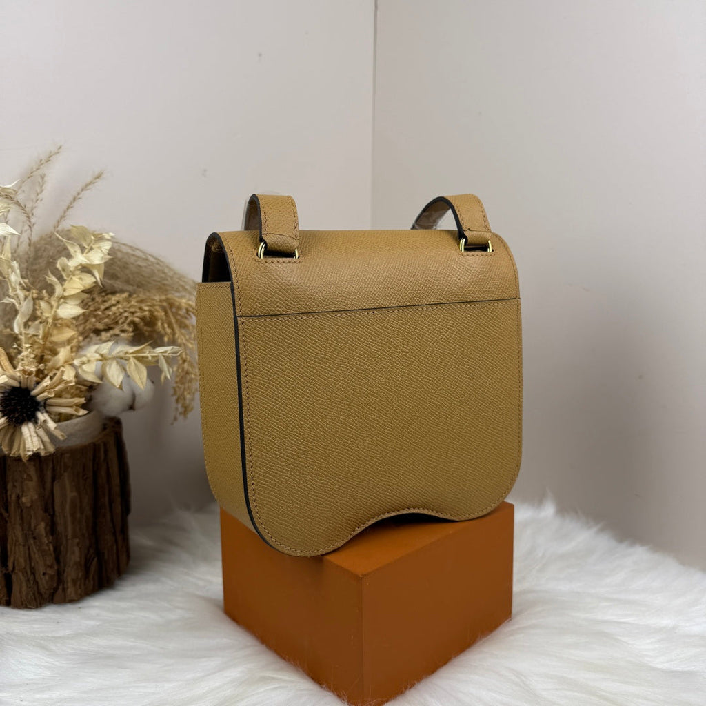 Hermès Della Cavalleria Mini Bag Apricot Epsom Calfskin Gold Hardware