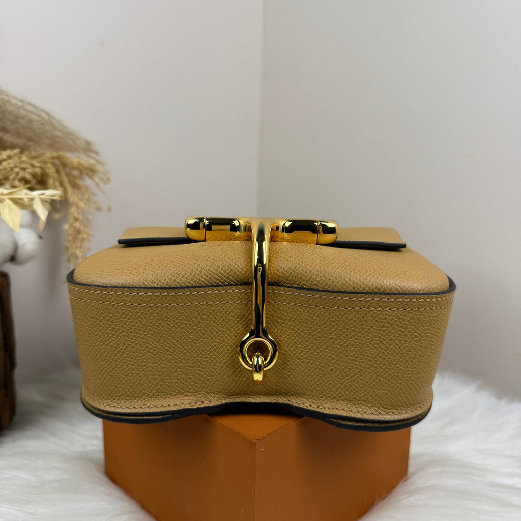 Hermès Della Cavalleria Mini Bag Apricot Epsom Calfskin Gold Hardware