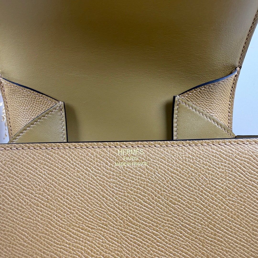 Hermès Della Cavalleria Mini Bag Apricot Epsom Calfskin Gold Hardware
