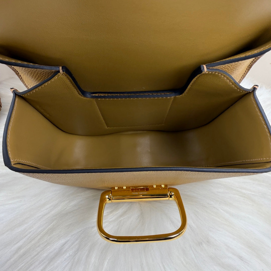 Hermès Della Cavalleria Mini Bag Apricot Epsom Calfskin Gold Hardware