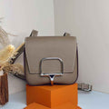 Hermès Della Cavalleria mini bag h085260 gray epsom leather silver