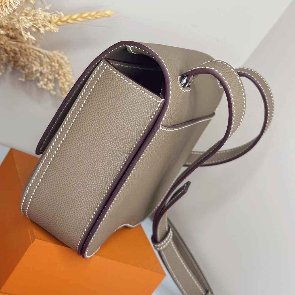 Hermès Della Cavalleria mini bag h085260 gray epsom leather silver