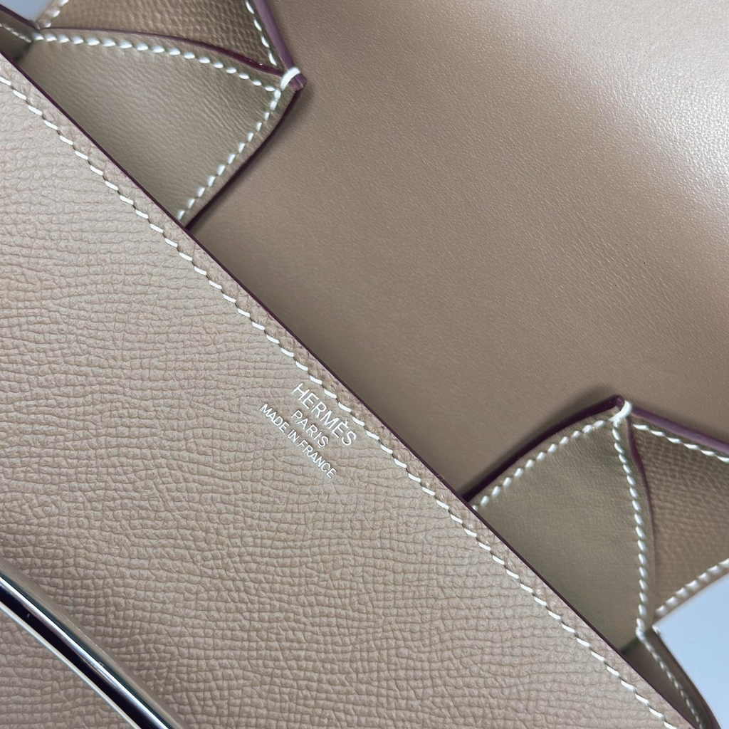 Hermès Della Cavalleria mini bag h085260 gray epsom leather silver