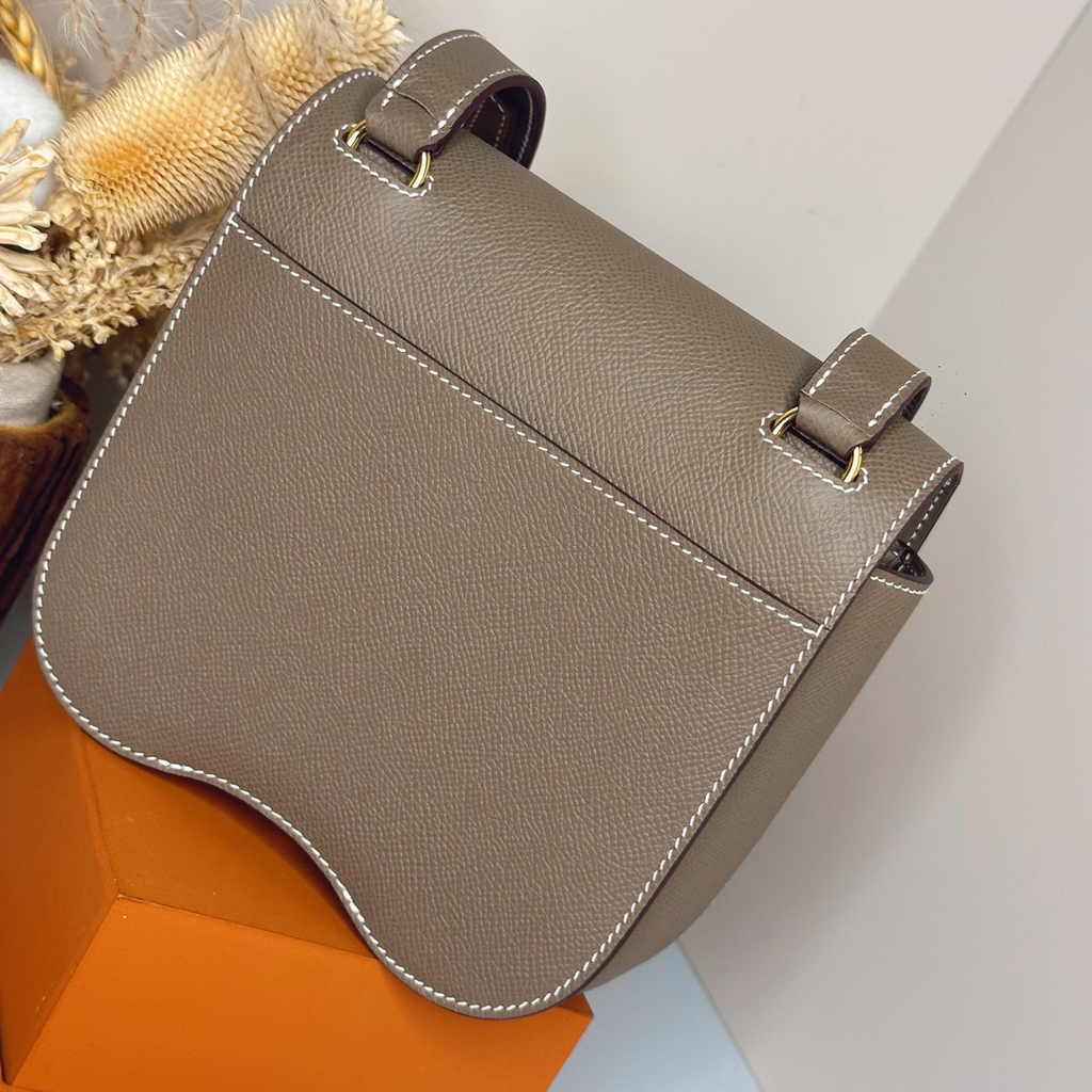 Hermès Della Cavalleria mini bag h085260 gray epsom leather gold
