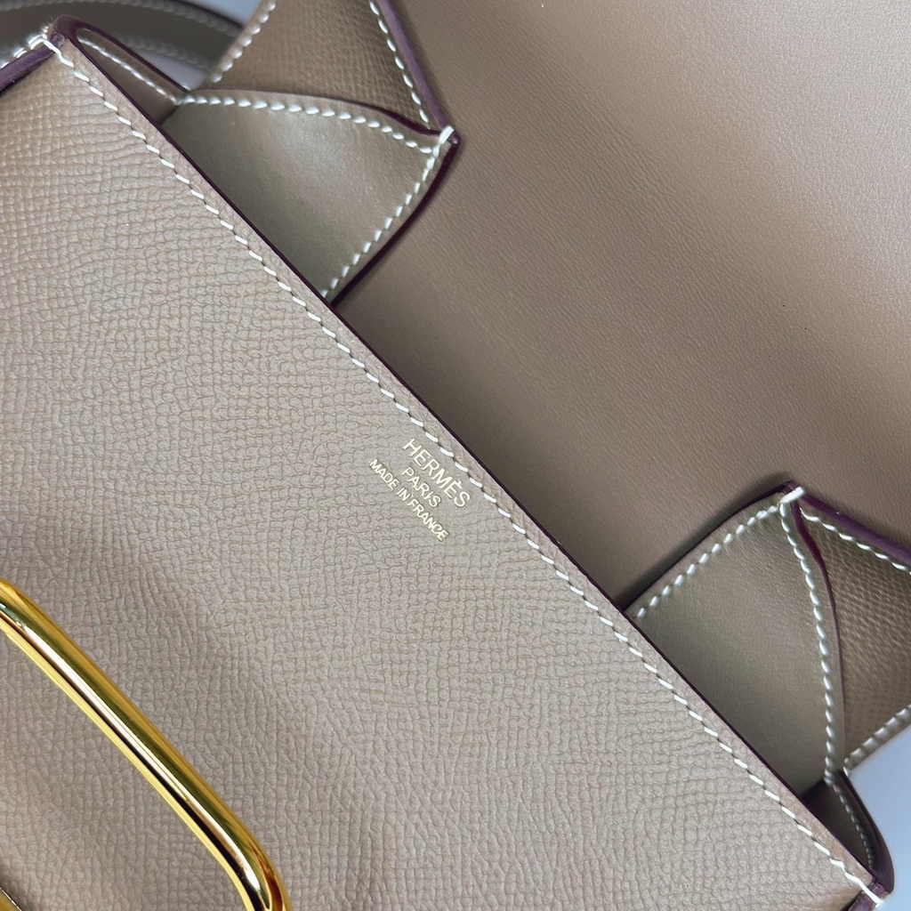 Hermès Della Cavalleria mini bag h085260 gray epsom leather gold