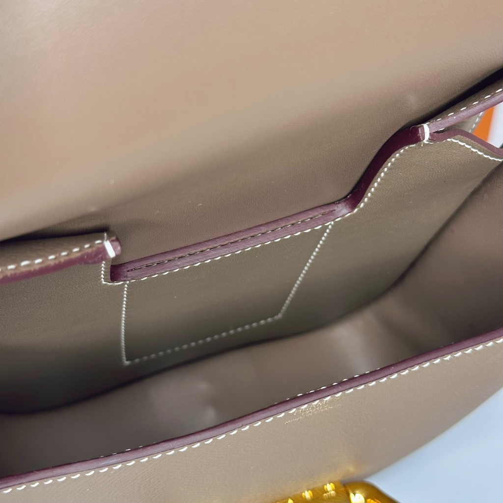 Hermès Della Cavalleria mini bag h085260 gray epsom leather gold