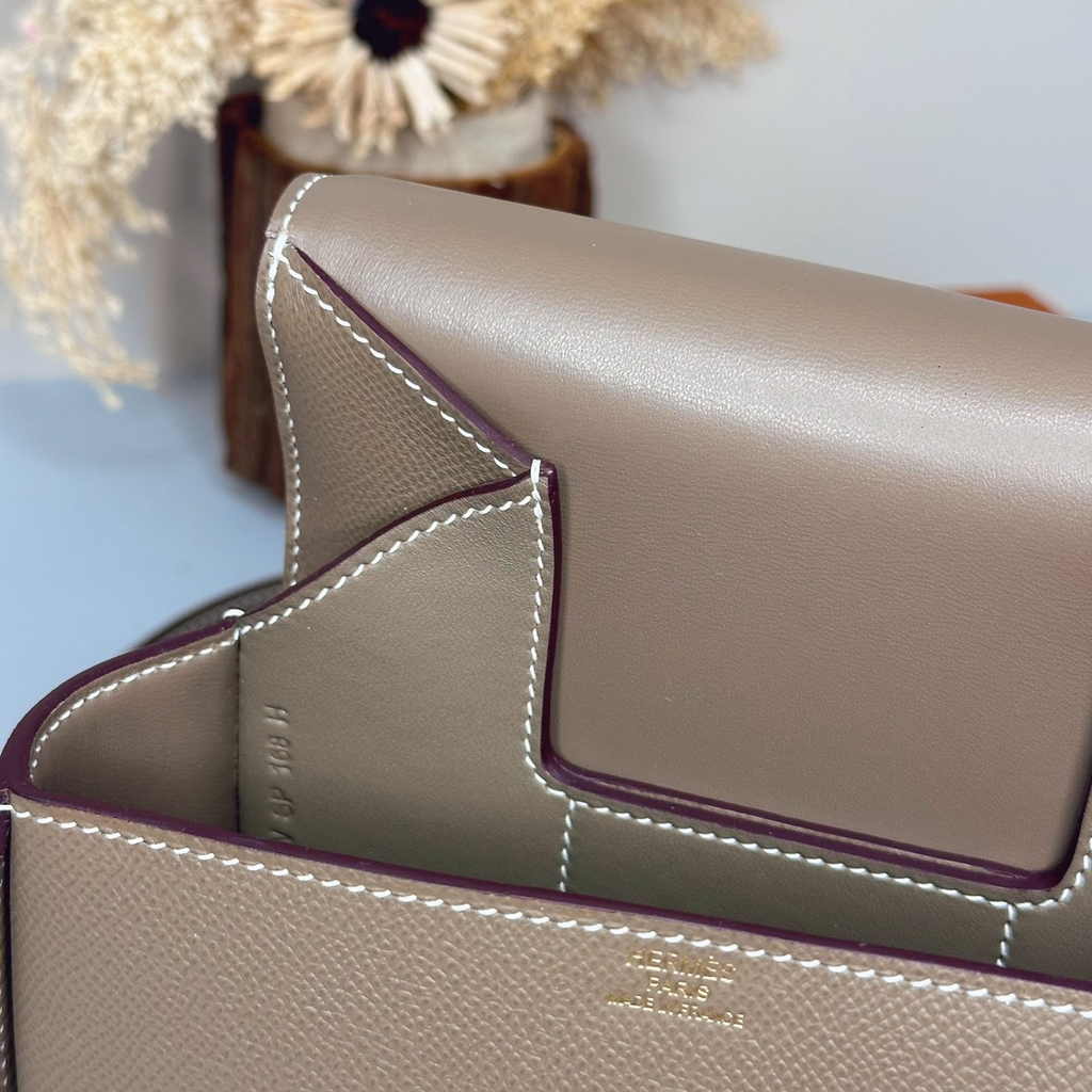 Hermès Della Cavalleria mini bag h085260 gray epsom leather gold