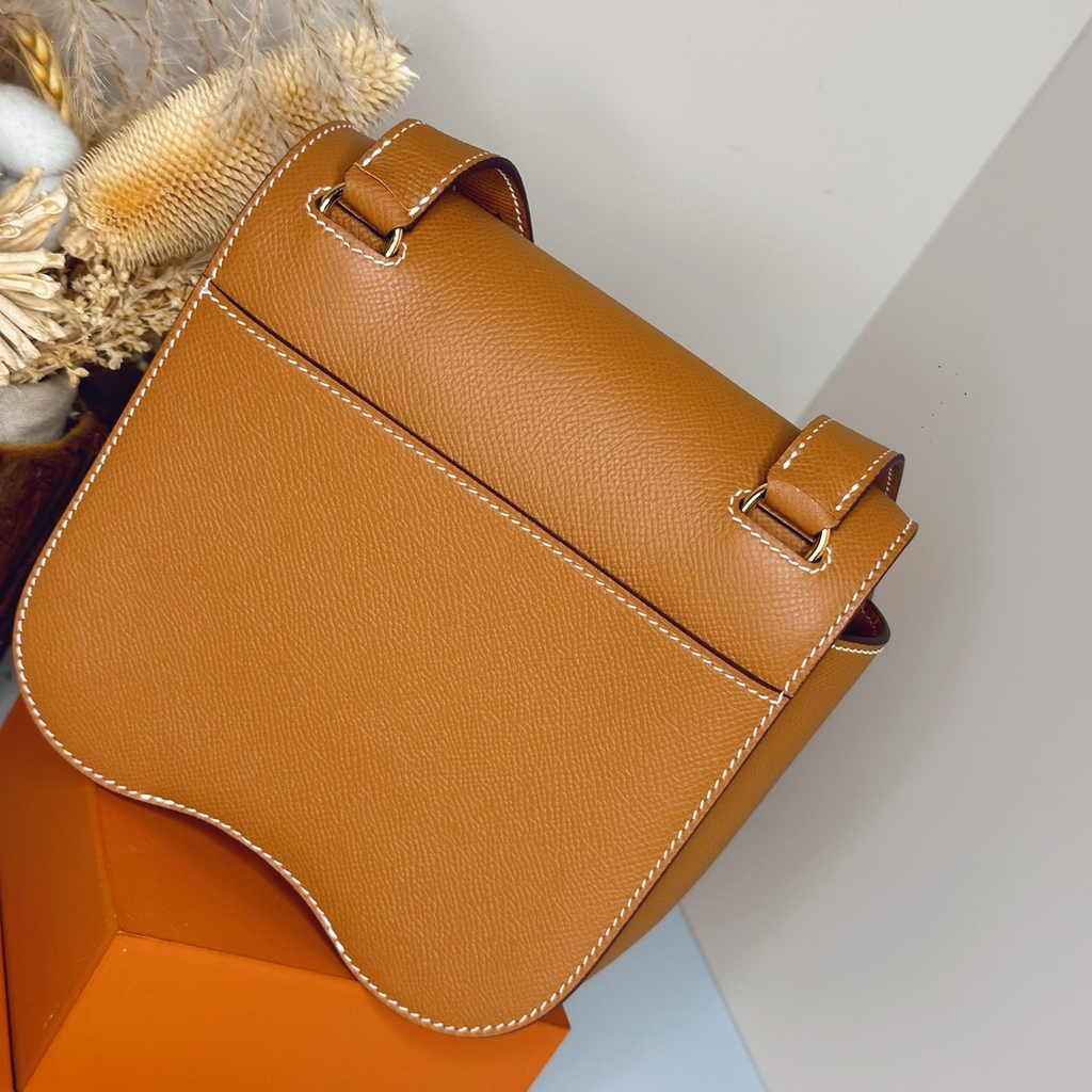 Hermès Della Cavalleria mini bag h085260 camel epsom leather gold