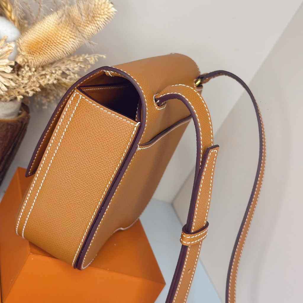 Hermès Della Cavalleria mini bag h085260 camel epsom leather gold