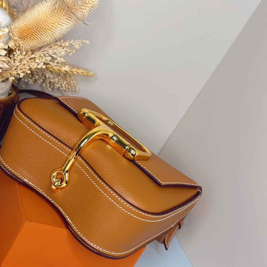 Hermès Della Cavalleria mini bag h085260 camel epsom leather gold