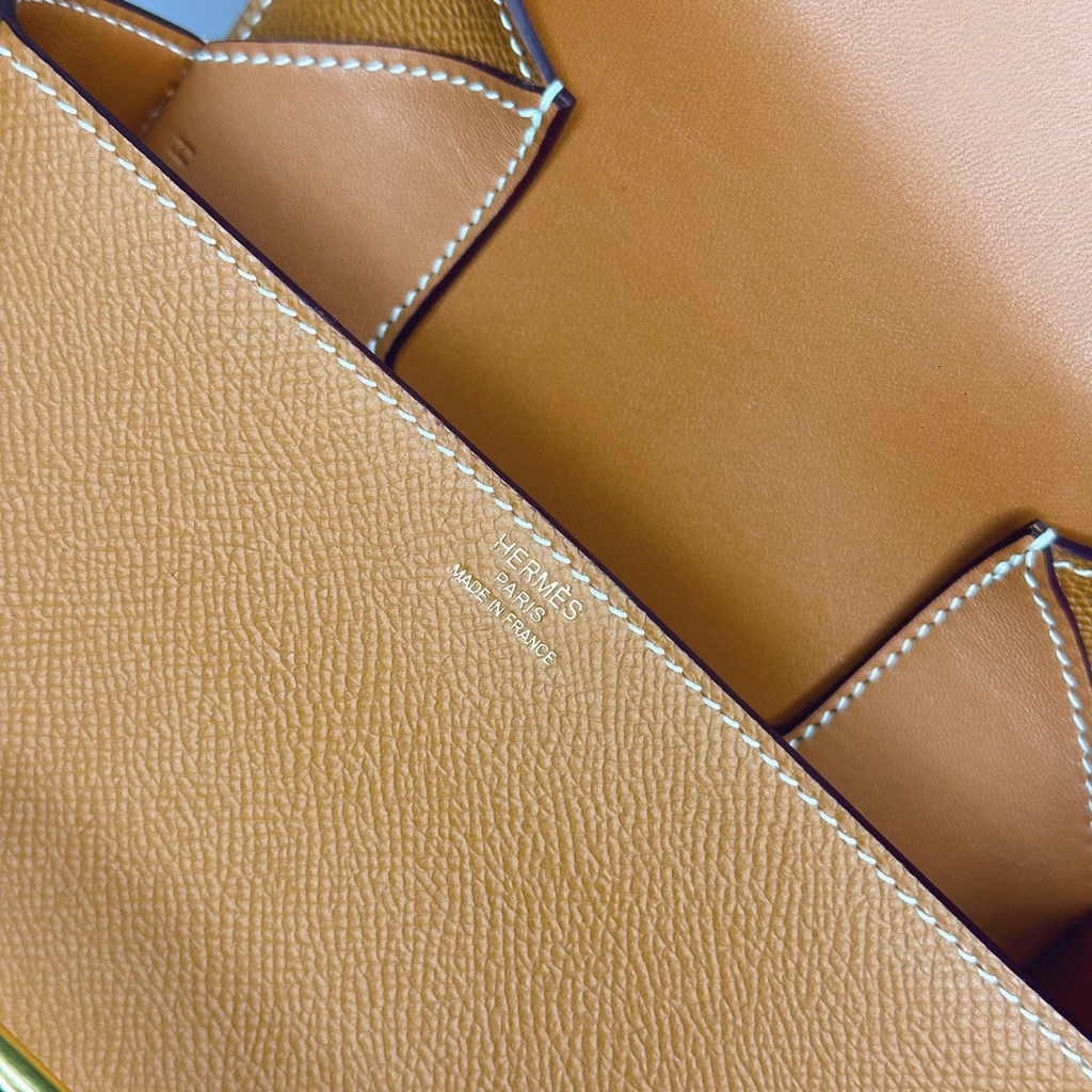 Hermès Della Cavalleria mini bag h085260 camel epsom leather gold