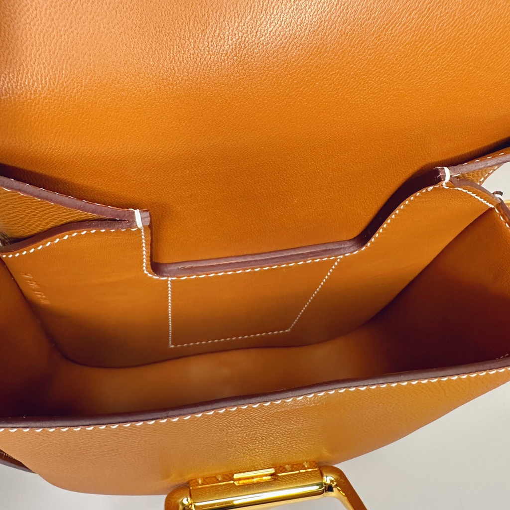 Hermès Della Cavalleria mini bag h085260 camel epsom leather gold