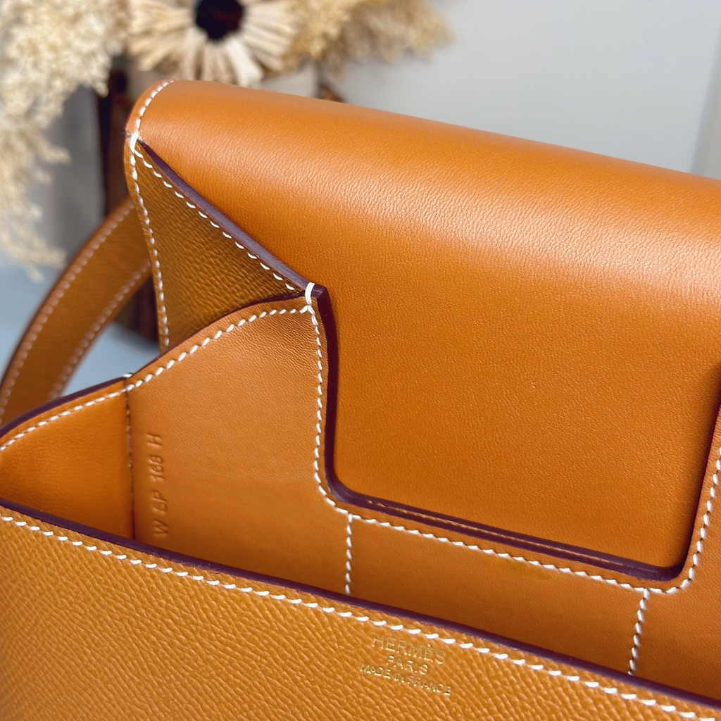 Hermès Della Cavalleria mini bag h085260 camel epsom leather gold