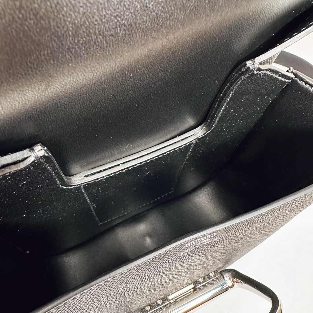 Hermès Della Cavalleria mini bag h085260 black epsom leather silver