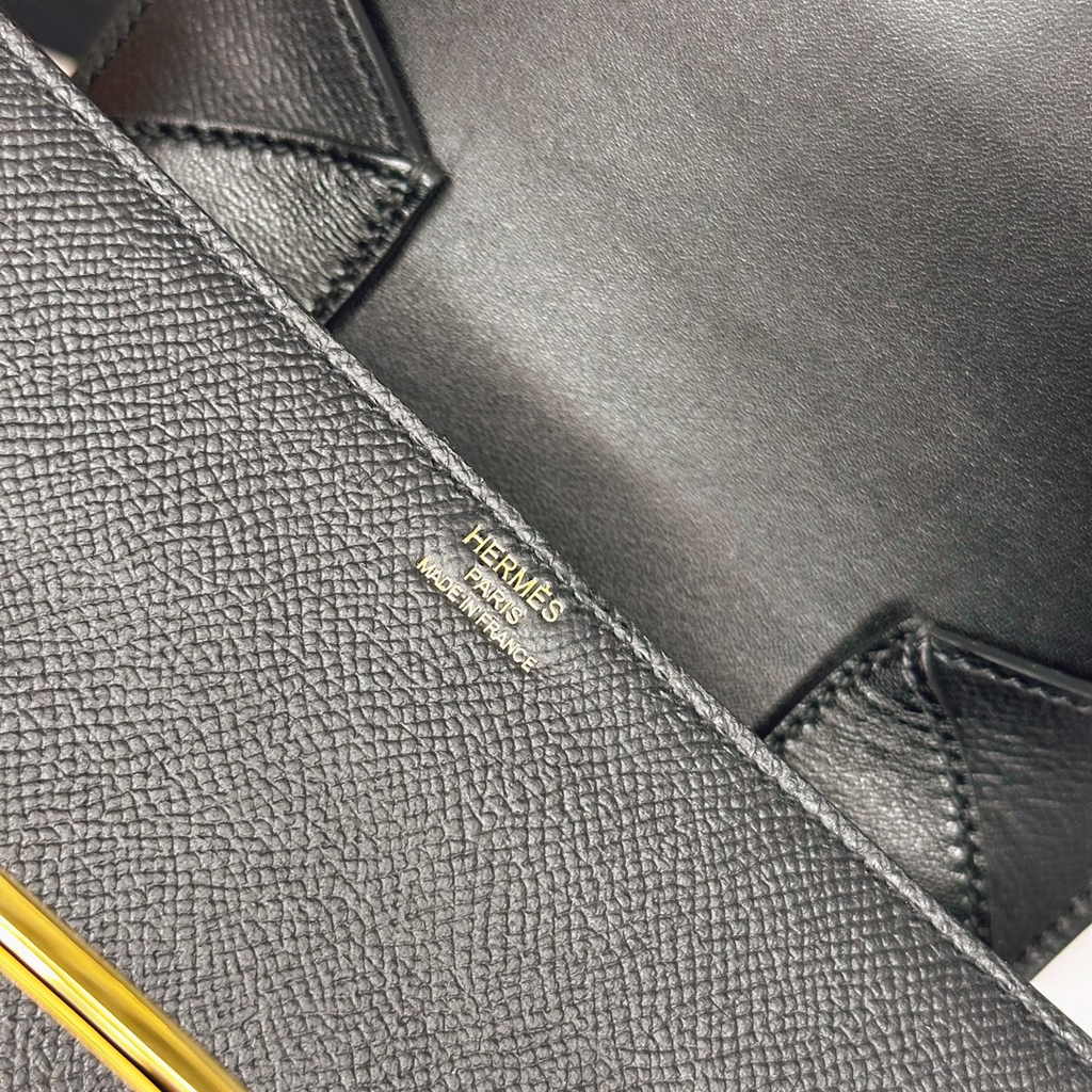 Hermès Della Cavalleria mini bag h085260 black epsom leather gold