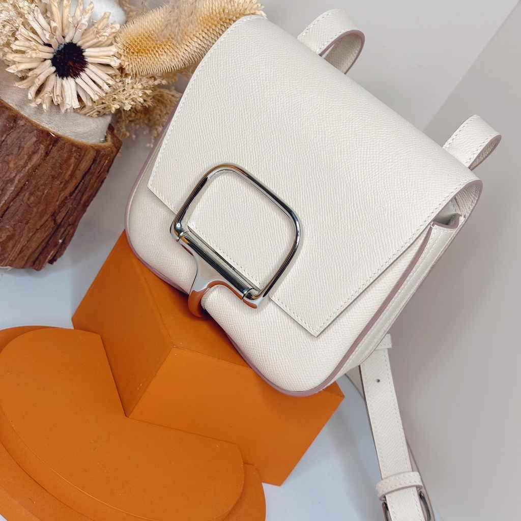 Hermès Della Cavalleria mini bag h085260 beige epsom leather silver