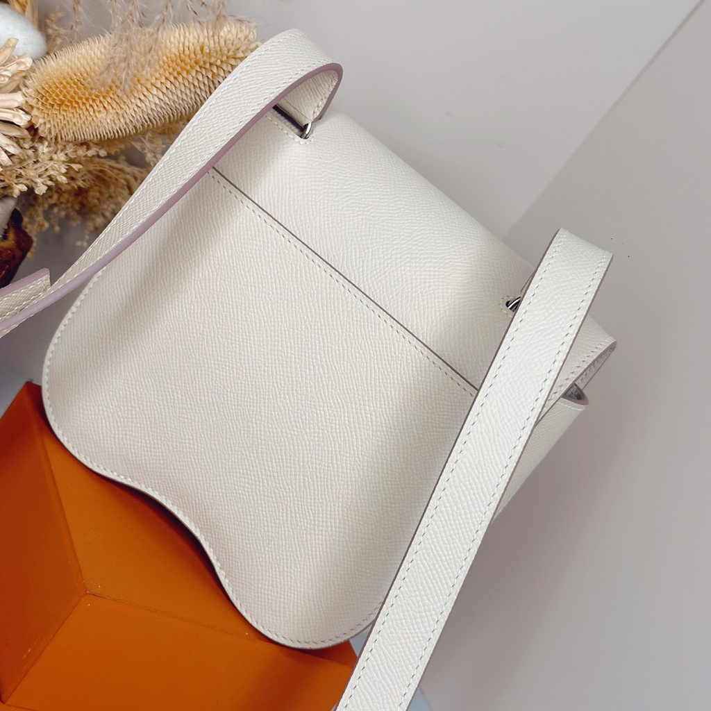 Hermès Della Cavalleria mini bag h085260 beige epsom leather silver