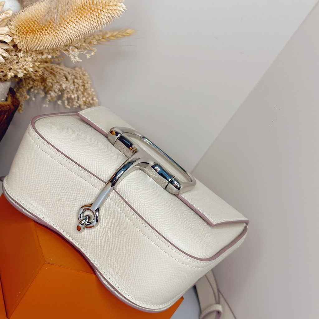 Hermès Della Cavalleria mini bag h085260 beige epsom leather silver