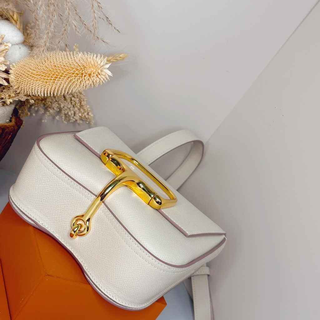 Hermès Della Cavalleria mini bag h085260 beige epsom leather gold