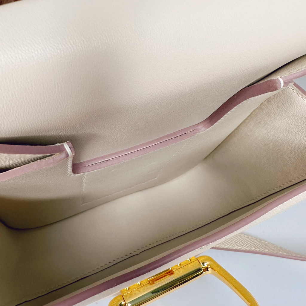 Hermès Della Cavalleria mini bag h085260 beige epsom leather gold