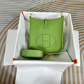 Hermes Evelyne III 17 Green Togo Leather Bag Gold H5600