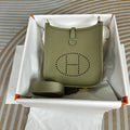 Hermes Evelyne III 17 Green Togo Leather Bag Gold H5614