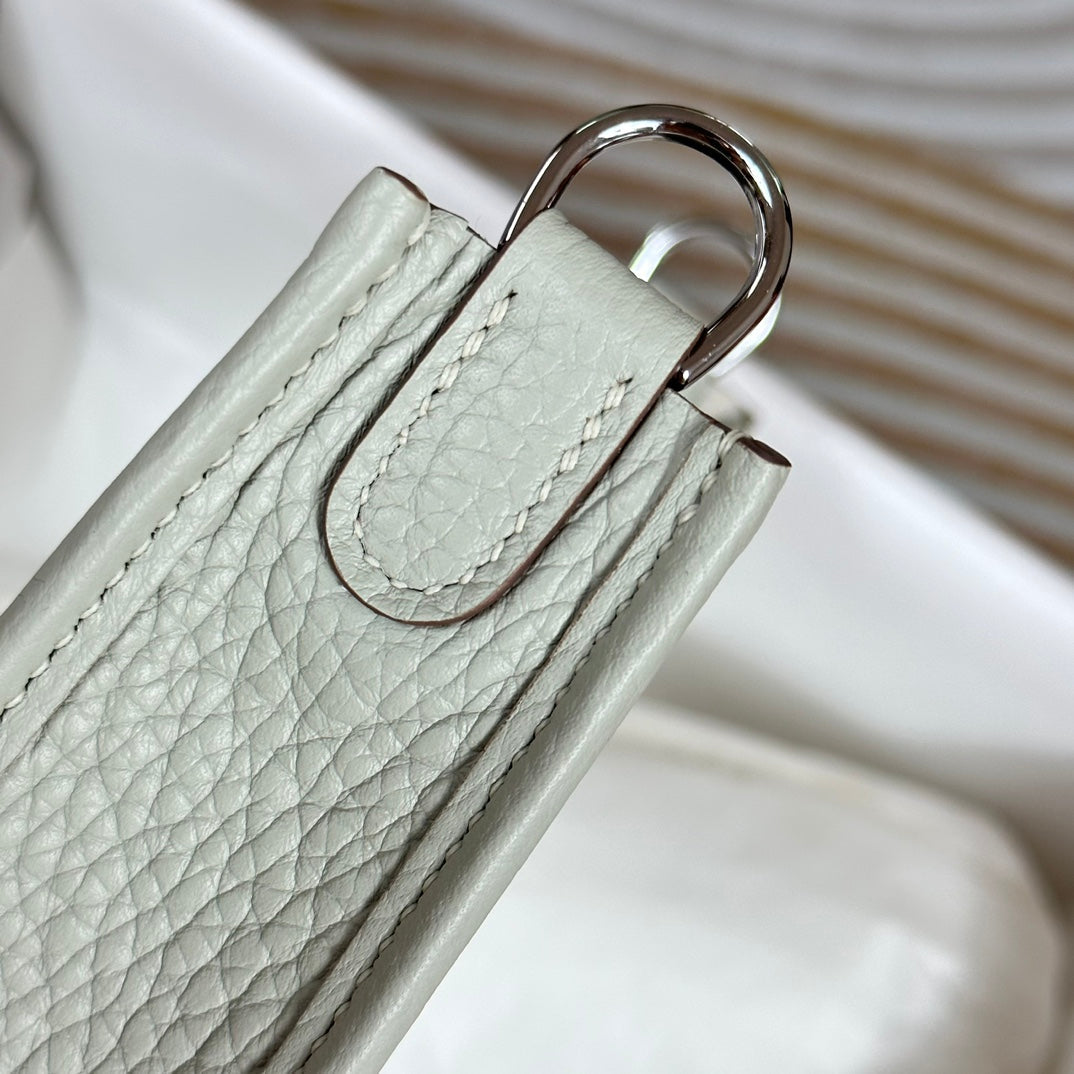 Hermes Evelyne III 17 Gray Togo Leather Bag Silver H5617