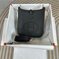 Hermes Evelyne III 17 Black Togo Leather Bag Gold H5620