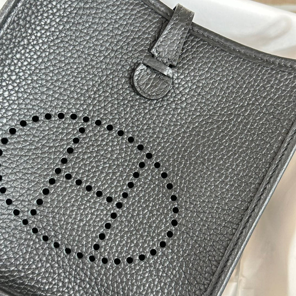 Hermes Evelyne III 17 Black Togo Leather Bag Gold H5620