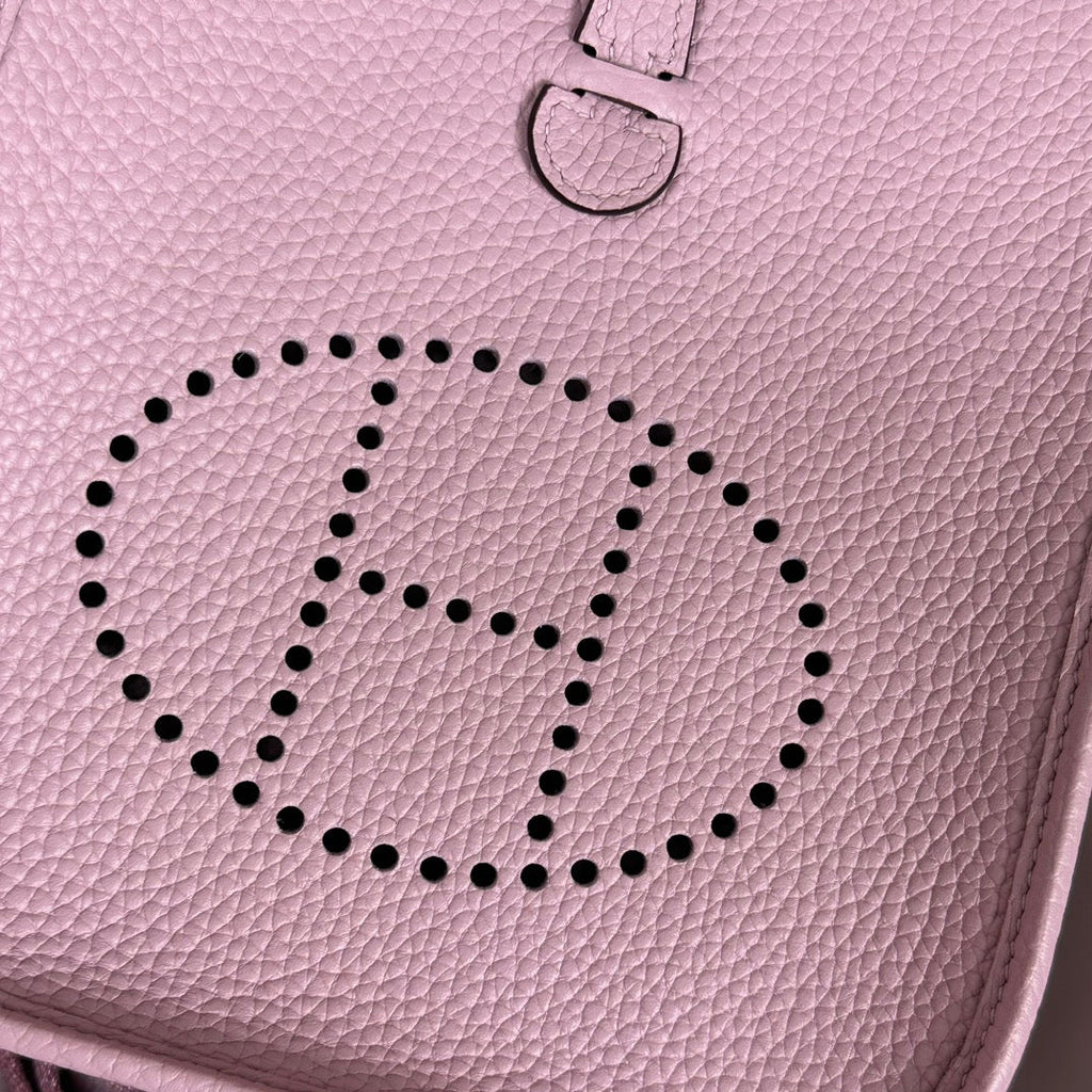 Hermes Evelyne III 17 Togo Light Purple Leather Bag Silver H5660