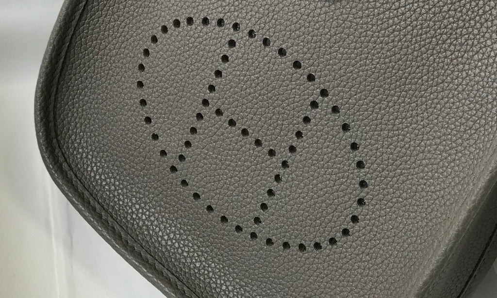 Hermes Evelyne III 18 Togo Leather Crossbody half Handmade Bag Gold Dark Gray