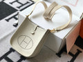 Hermes Evelyne III 18 Togo Leather Crossbody half Handmade Bag Gold Beige