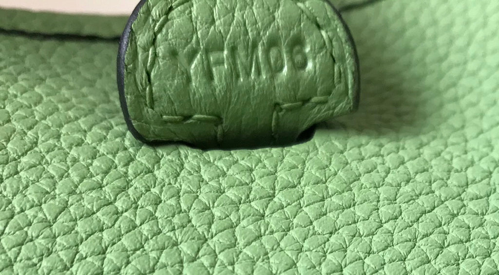 Hermes Evelyne III 18 Togo Leather Crossbody half Handmade Bag Gold Light Green