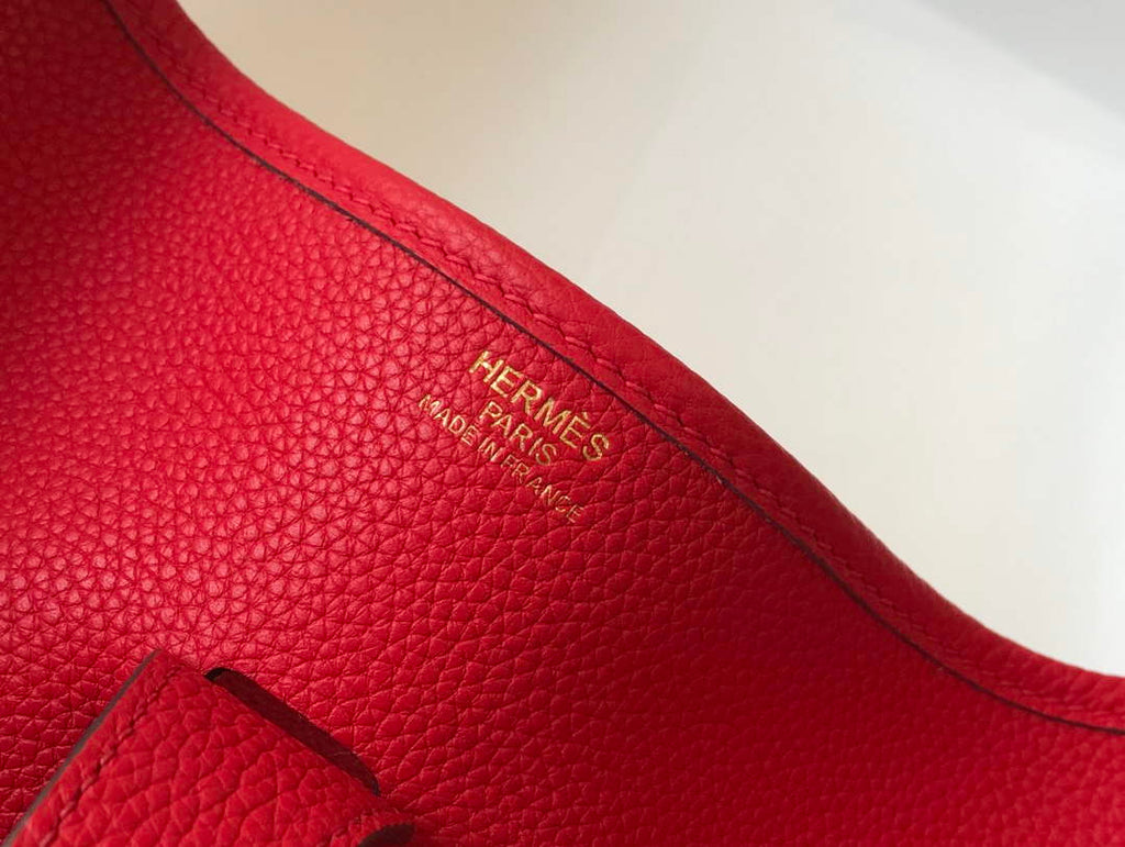 Hermès Evelyne III 29 Bag Taurillon Clemence Red