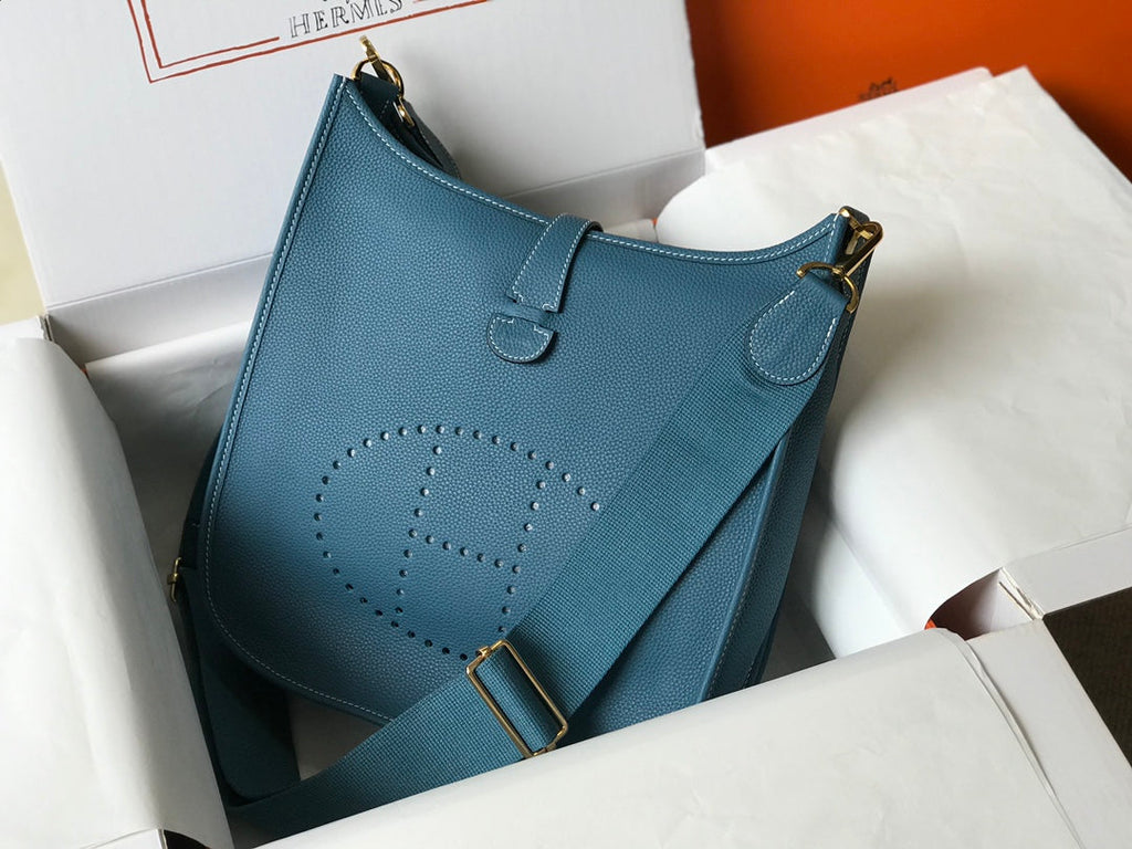 Hermès Evelyne III 29 Bag Taurillon Clemence Blue